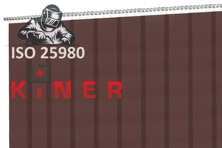 Kurtyna spawalnicza z brązowych lameli PCV 300x2 mm ISO 25980 Kiner