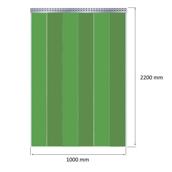 Zielona kurtyna spawalnicza 1000 mm x 2200 mm