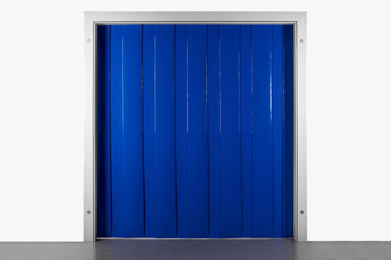 Kurtyna drzwiowa z flii niebieskiej ochronnej, nieprzezroczystej