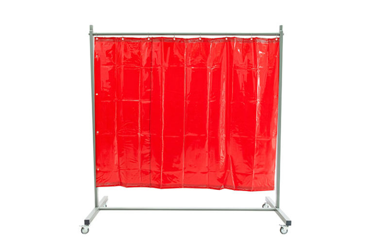 Ekran spawalniczy KF200Z-Short - kolor zasłon czerwony