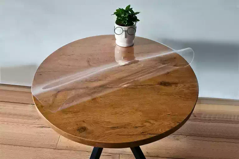 Przezroczyste miękkie szkło na okrągły stół
