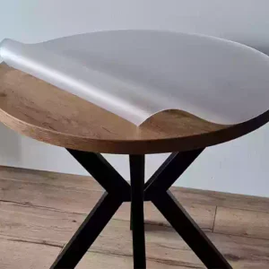 Matowe miękkie szkło na okrągły stolik